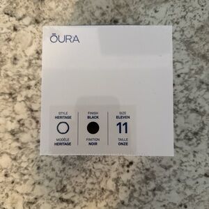 Oura Ring Gen3 Heritage Black Size 11 Brand New Sealed